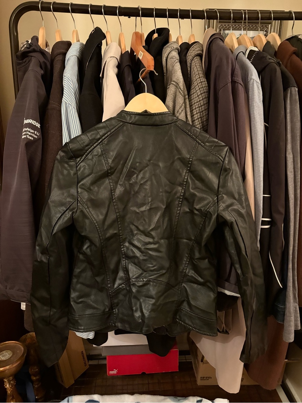 Reitmans Black Faux Leather Moto-Style Jacket - Picture 3 of 4